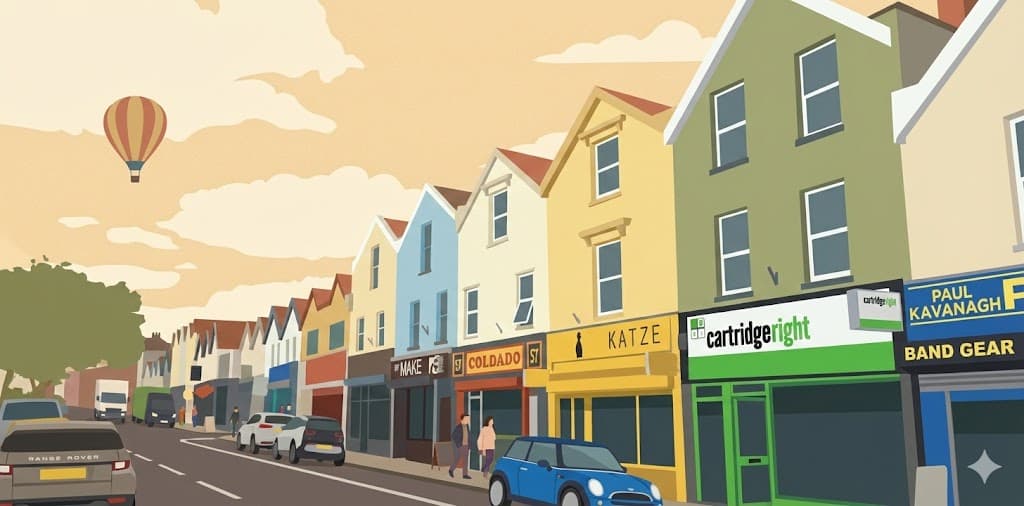 Bishopston area in Bristol